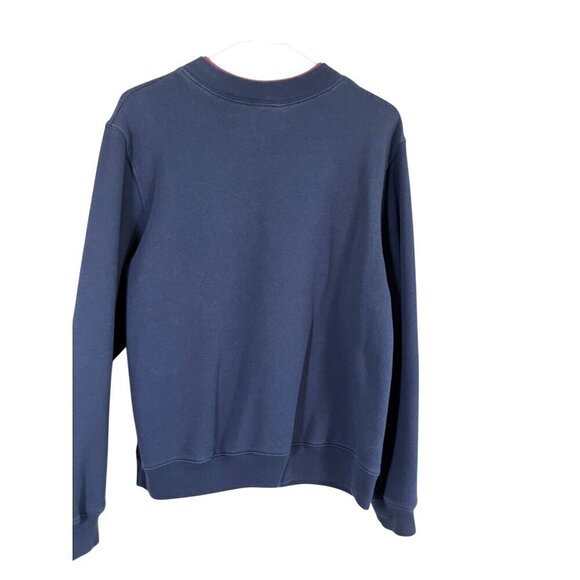 Retro Floral Embroidery Sweatshirt PL Blue Cottagecore Boho Hippie Folk Indie - Picture 3 of 11